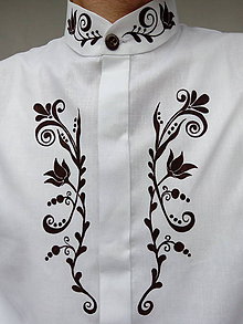 Pánske oblečenie - Pánska košeľa ručne maľovaná - 8813809_