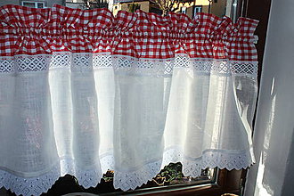 Úžitkový textil - vidiecky závesik ako od babičky - 8821797_