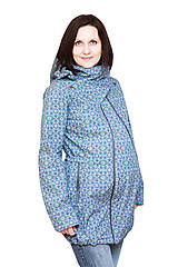 Bundy a kabáty - Softshellový kabát na nosenie detí- květinový vzor - 8822435_
