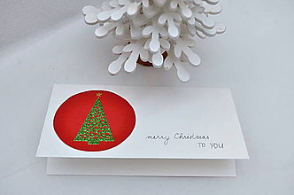 Papiernictvo - Vianočné prianie - Všade samé stromčeky II. (Zelený stromček) - 8817914_