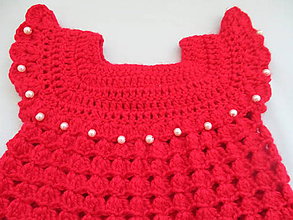Detské oblečenie - Červené šaty pre princeznú - 8820317_