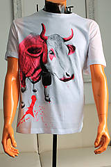 Topy, tričká, tielka - Maľované tričko just pink cow - 8821458_
