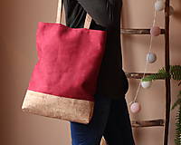 Veľké tašky - Korková taška Simple bordo - 8824477_