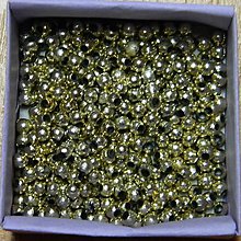 Korálky - 3 mm (cca 320 ks) (Zlatá) - 8827868_