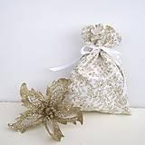 Úžitkový textil - Vianočné darčekové vrecúško - 8831948_