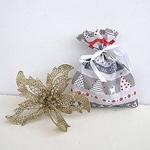 Úžitkový textil - Vianočné darčekové vrecúško - 8831845_