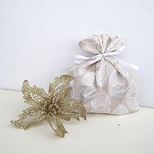 Úžitkový textil - Vianočné darčekové vrecúško - 8832875_