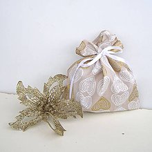 Úžitkový textil - Vianočné darčekové vrecúško - 8833118_