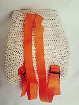 Batohy - Oranžový kvetinkový ruksačik - 8831290_