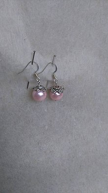 Náušnice - Ružová perla a kvet - 8835653_