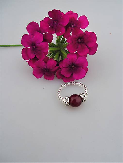 Prstene - "Rubín"prsteň flexibilný - 8836419_