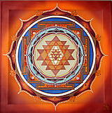 Obrazy - Mandala rovnováhy Šrí Yantra - 8835923_