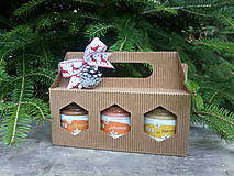 Včelie produkty - Darčekové balenie na 3 ochutené medy - 8835017_