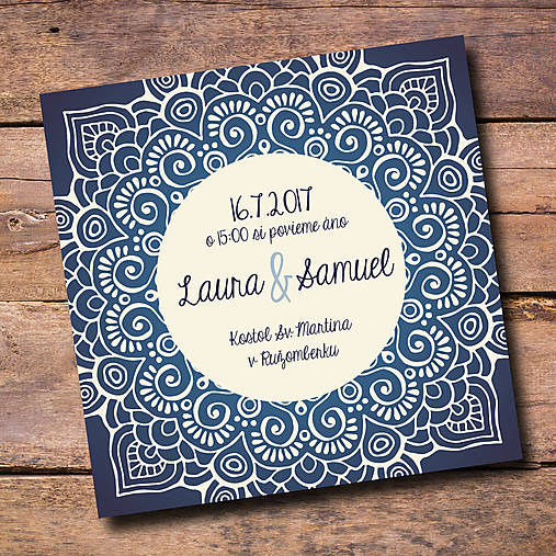 Papiernictvo - Svadobné oznámenie: Mandala II. (Oznámenie (tlač)) - 8840697_