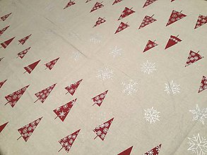 Úžitkový textil - Vianočný obrus stromčeky - 8854532_