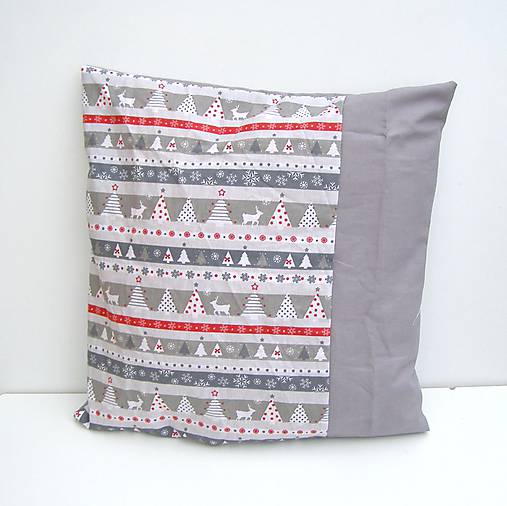 Úžitkový textil - Vianočná obliečka Sivá - 8854472_