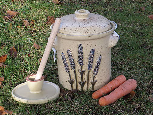 Nádoby - Kvašák s levandulí 2,5 l - 8852807_