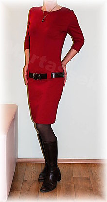 Šaty - Šaty volnočasové červené vel.36 - 8861418_