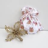 Úžitkový textil - Vianočné darčekové vrecúško - 8857650_