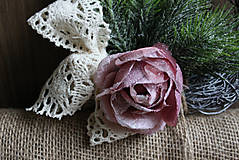 Dekorácie - Vianočný veniec "Vintage ruža" - 8858391_