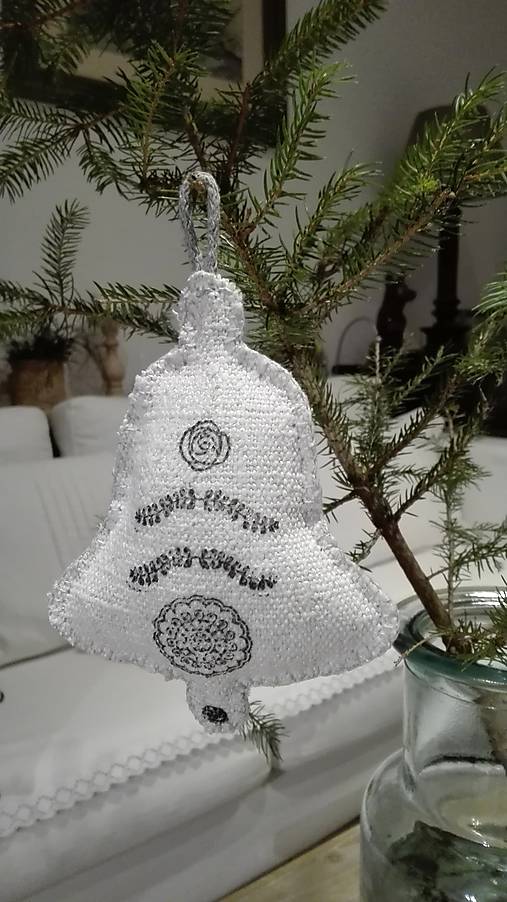 Dekorácie - Vintage dekorácia_zvonček veľký s ornamentom - 8859726_