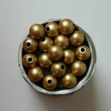 Korálky - 8mm (Metalické zlaté) - 8856694_