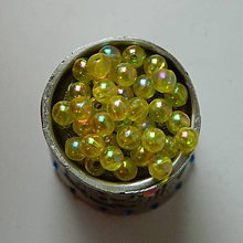 Korálky - 6 mm  (cena za 1ks) (Žltá AB) - 8857204_