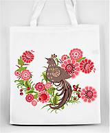Nákupné tašky - Nákupná taška farebné folk kvety a vtáčik 05 - 8863380_