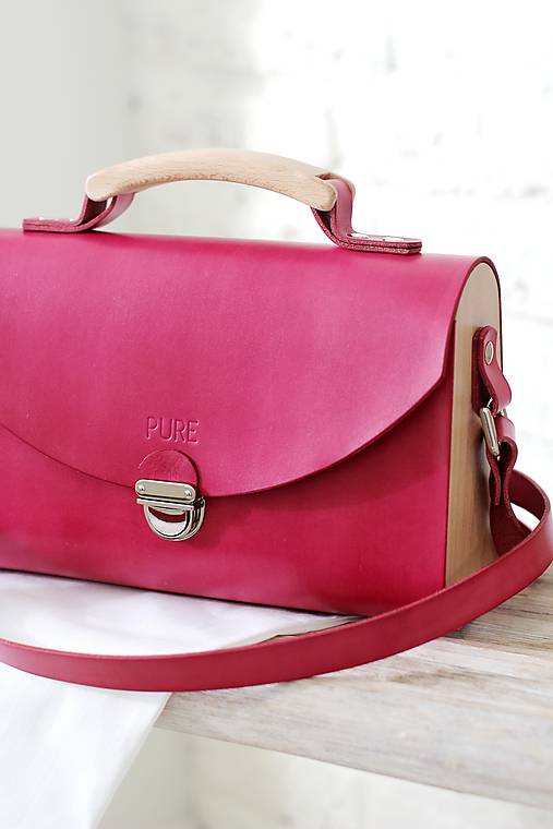 Kabelky - Kabelka na rameno SATCHEL BAG RASPBERRY/Ružová/ - 8867365_