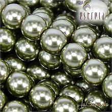 Korálky - Voskované perly - ESTRELA - zelená 12565 (č.12) (veľkosť 4mm, 120 ks) - 8873702_
