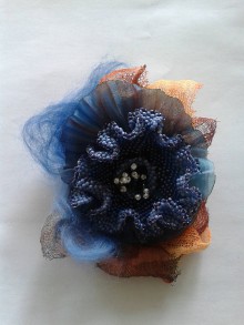 Brošne - brošňa modrý kvet - 8869167_