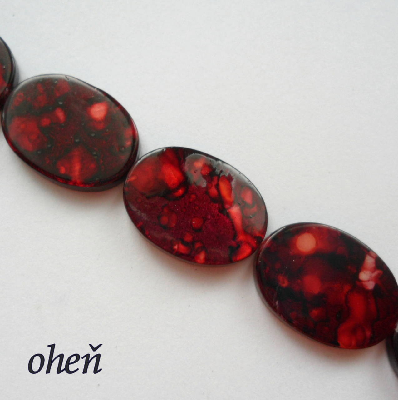 Perleť.ovál 13x17mm-1ks (oheň)