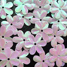 Galantéria - Flitre kvet 15mm-5g (biela AB) - 8869193_