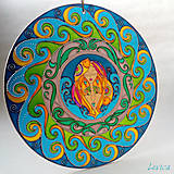 Dekorácie - Mandala RYBY-PISCES (Z Kolekcie "ZODIAC" Mandaly podľa Znamenia) - 8871067_