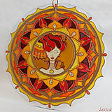 Dekorácie - Mandala LEV-LEO ( Z kolekcie "ZODIAC" Mandaly podľa znamenia) - 8871614_
