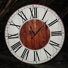 Hodiny - Veľké drevené 110 cm hodiny № 26 - 8868076_