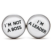 Pánske šperky - I am not a boss - I am a leader - 8868188_