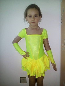 Detské oblečenie - Žlté šaty na krasokorčuľovanie - 8873887_