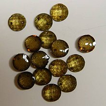 Iný materiál - našívacie kamienky kruh 8mm (švorčekový povrch) (zlatohnedé) - 8878902_