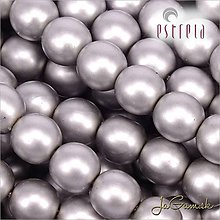 Korálky - Voskované perly - ESTRELA - šedá matná 47715 (č.22) - 8881851_