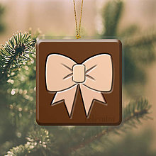 Dekorácie - Vianočná ozdoba ,,čokoládová" (mašlička) - 8887449_