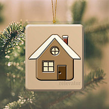 Dekorácie - Vianočná ozdoba ,,čokoládová" (domček) - 8889093_
