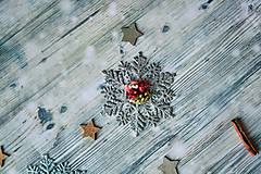 Dekorácie - vianočná hviezda (Strieborná) - 8889600_