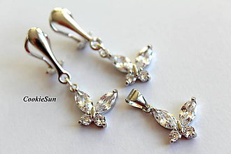 Sady šperkov - Sada "Zircon Little Butterflies" - 8895670_