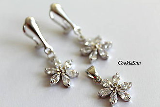 Sady šperkov - Sada "Zircon Flowers" - 8895672_