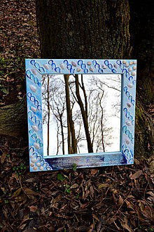 Zrkadlá - Maľované zrkadlo Spomienky mora - 8900176_