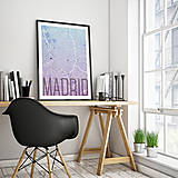 Obrazy - MADRID, elegantný, modro-fialový - 8900020_