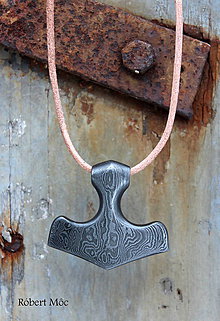 Pánske šperky - prívesok Boha hromu - Thórovo kladivo (Mjöllnir) - 8898872_