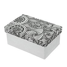 Polotovary - Papierová krabica s vymaľovankou Obdĺžnik veľký - 8904342_