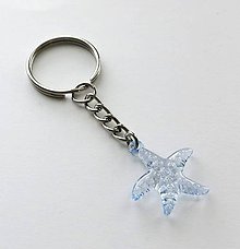 Kľúčenky - Kľúčenky detské - morská hviezdica (modrá svetlá) - 8904391_